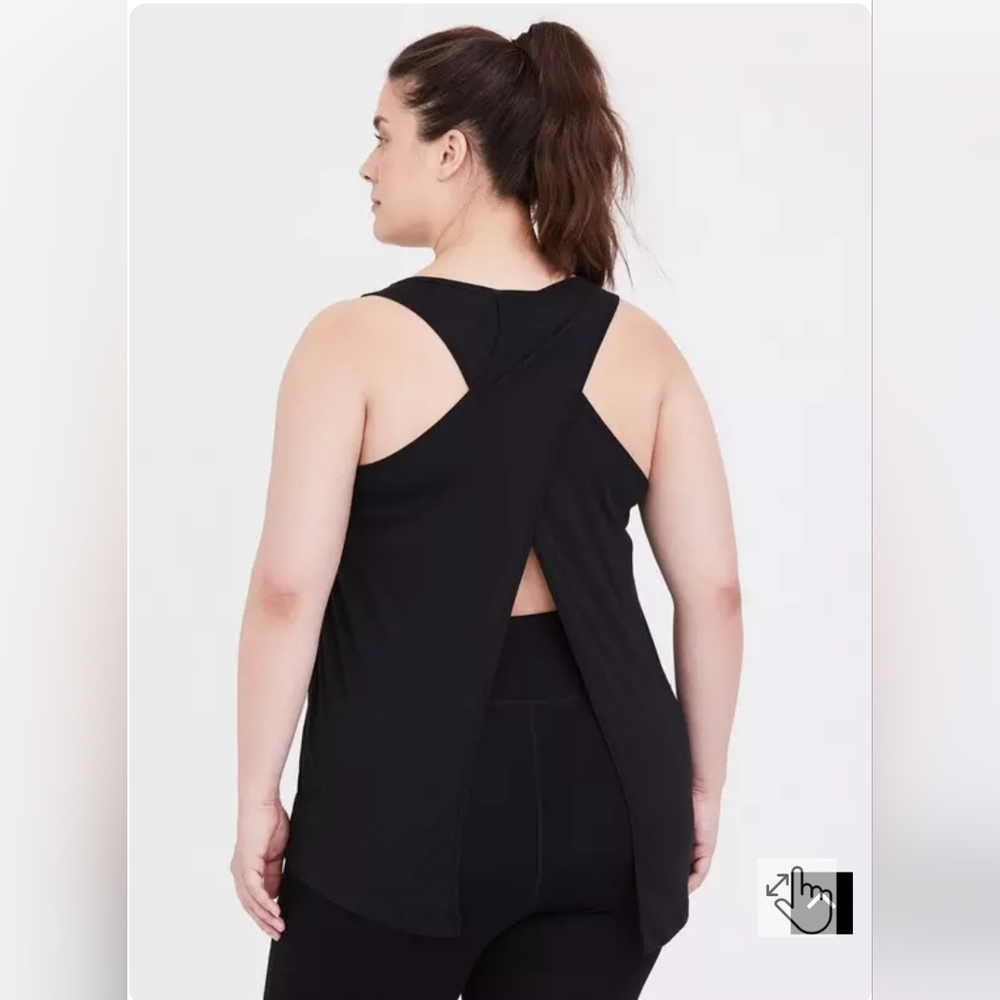 ISO Torrid Performance Cotton Split Back Sleeveless Active Tank, size 5 or 6